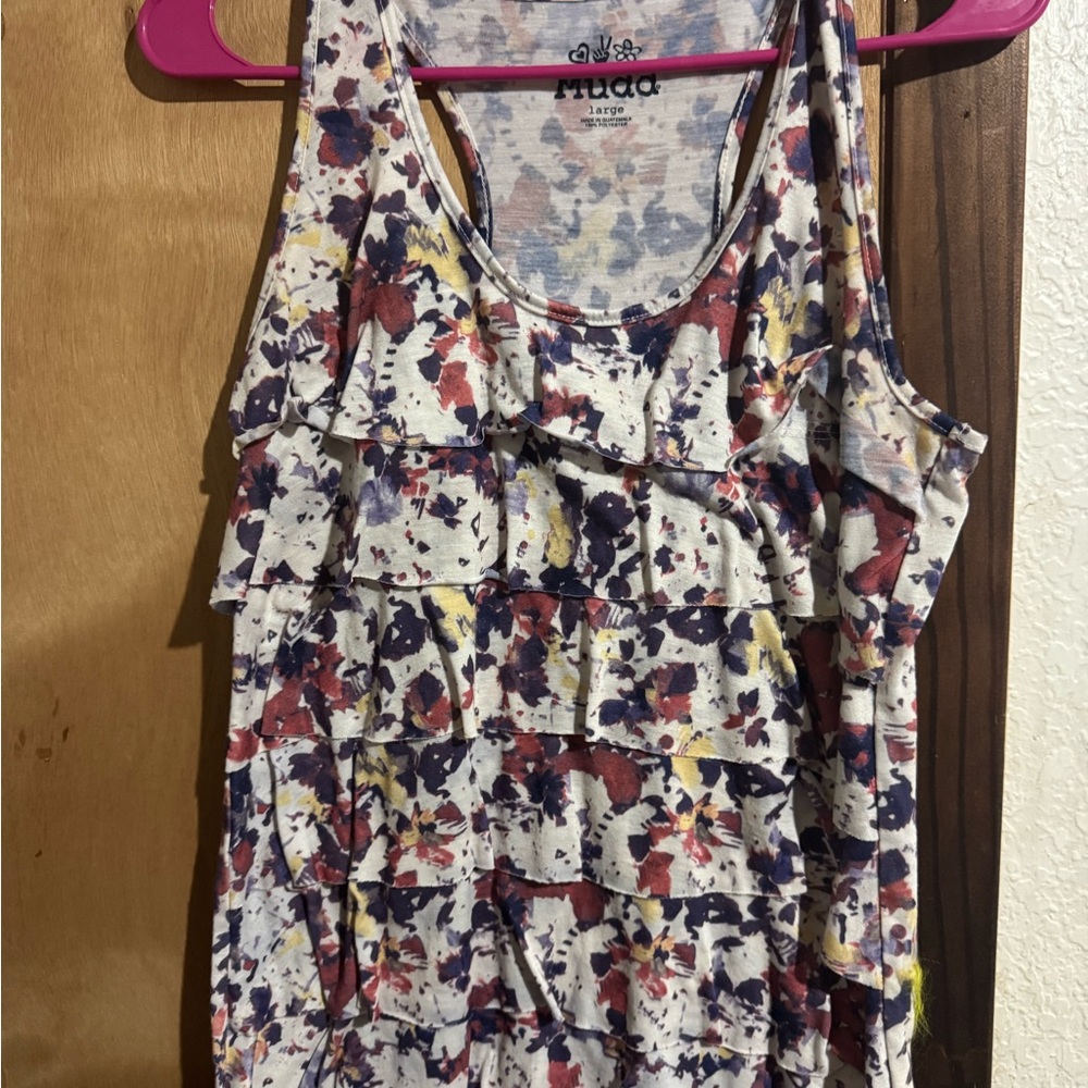 Mudd Multicolor Floral Tank Top